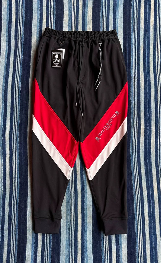 mastermind japan athletic jogger pants with logo