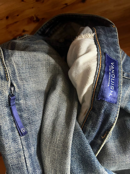 vanquish fragment distressed blue denim jeans