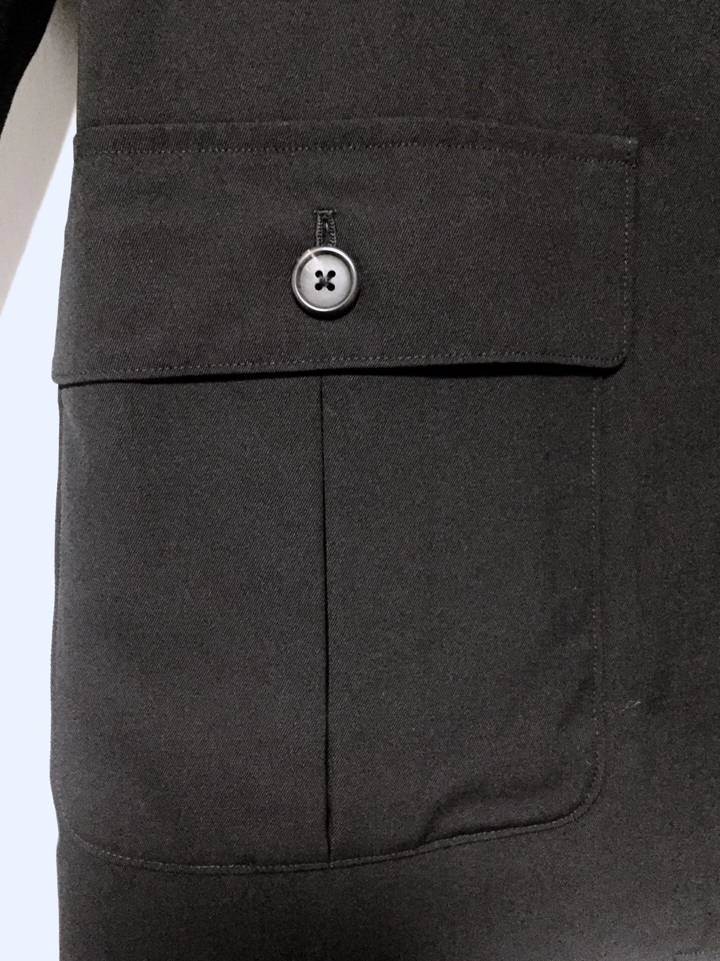 Yohji Yamamoto Y's Men Black Wool Coat