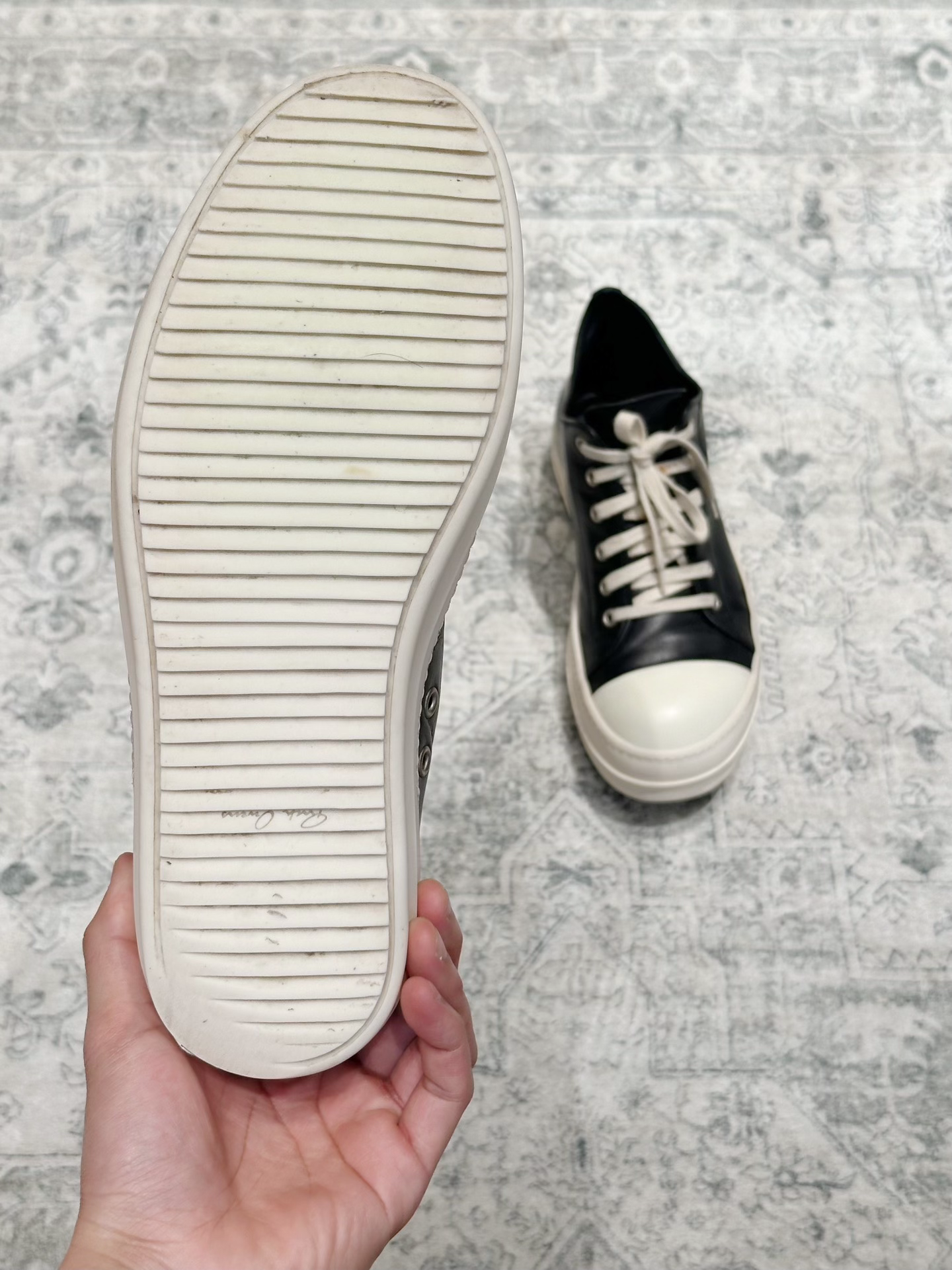 Rick Owens Main Line Leather Low-Top