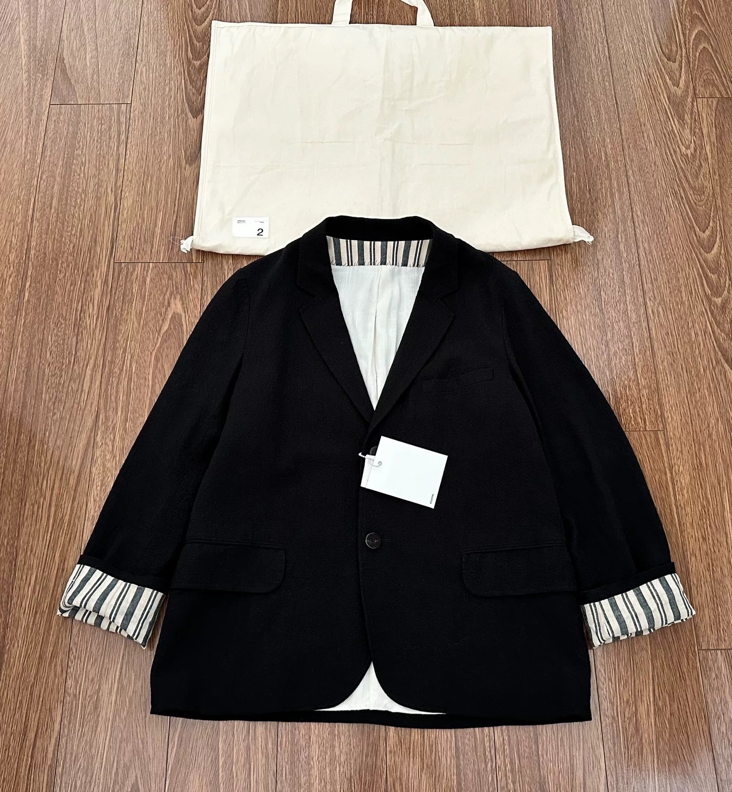 visvim solebury blazer in black wool blend