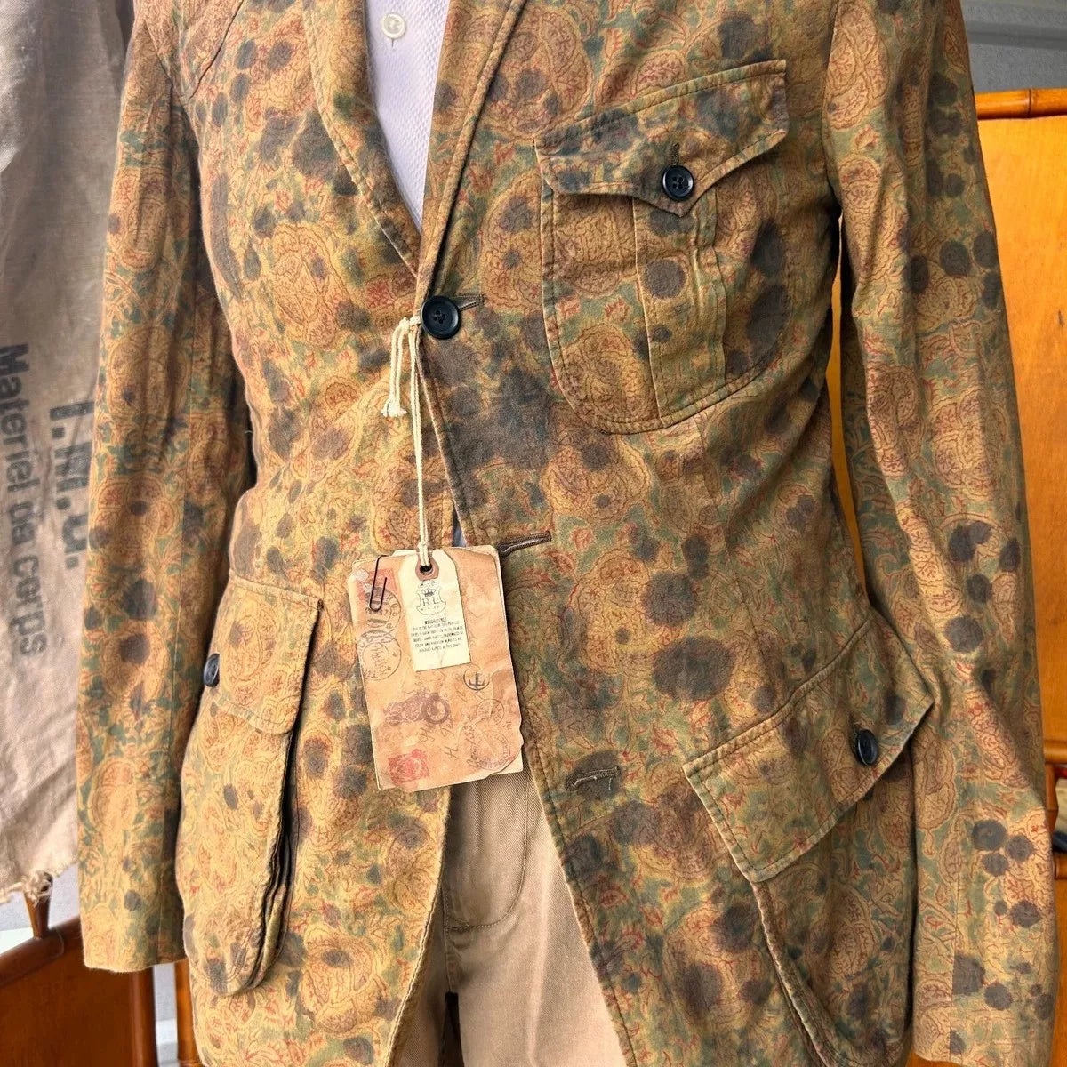 RRL Ralph Lauren Camo Paisley Blazer