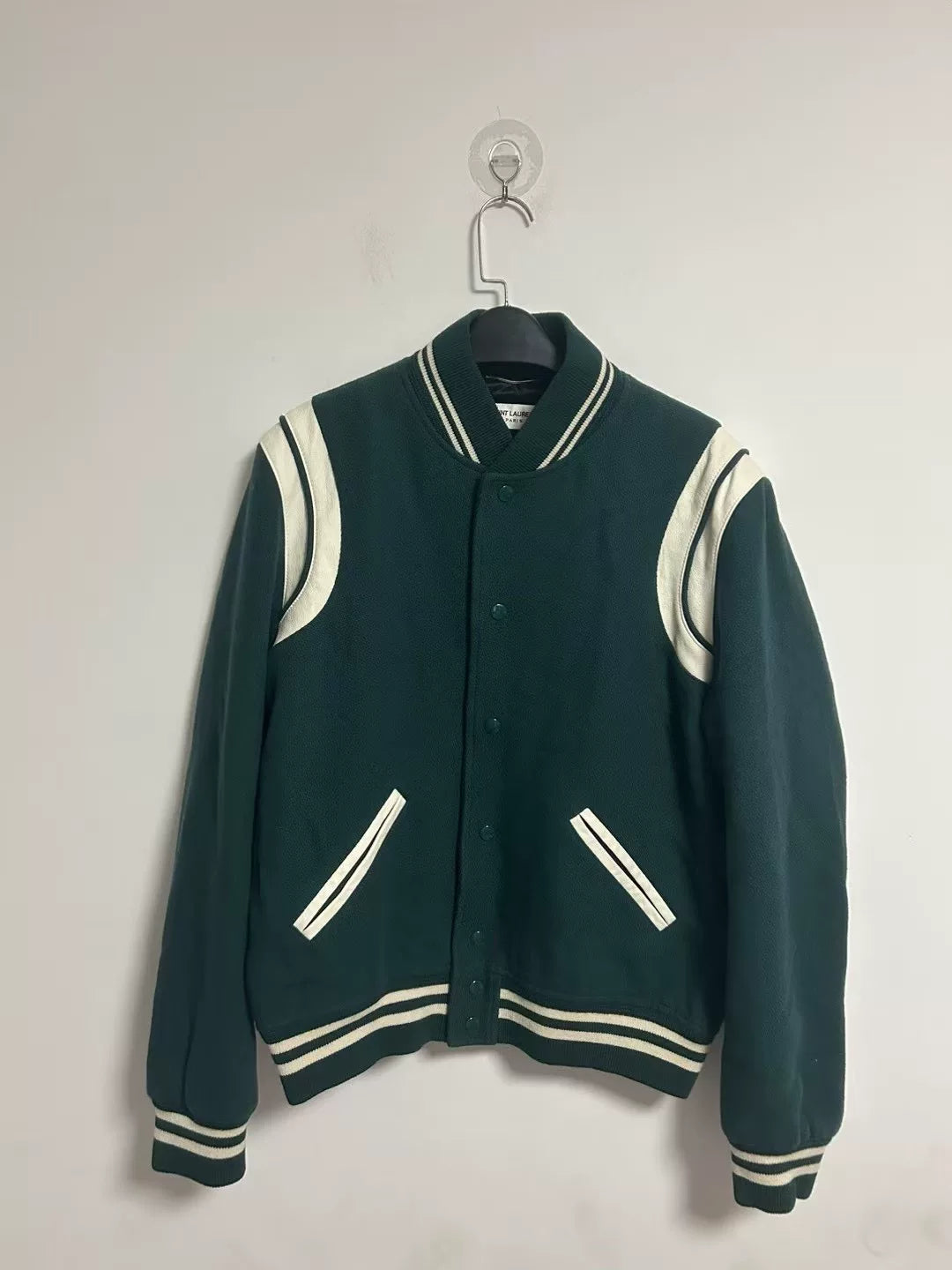 Saint Laurent Green Baseball Jacket