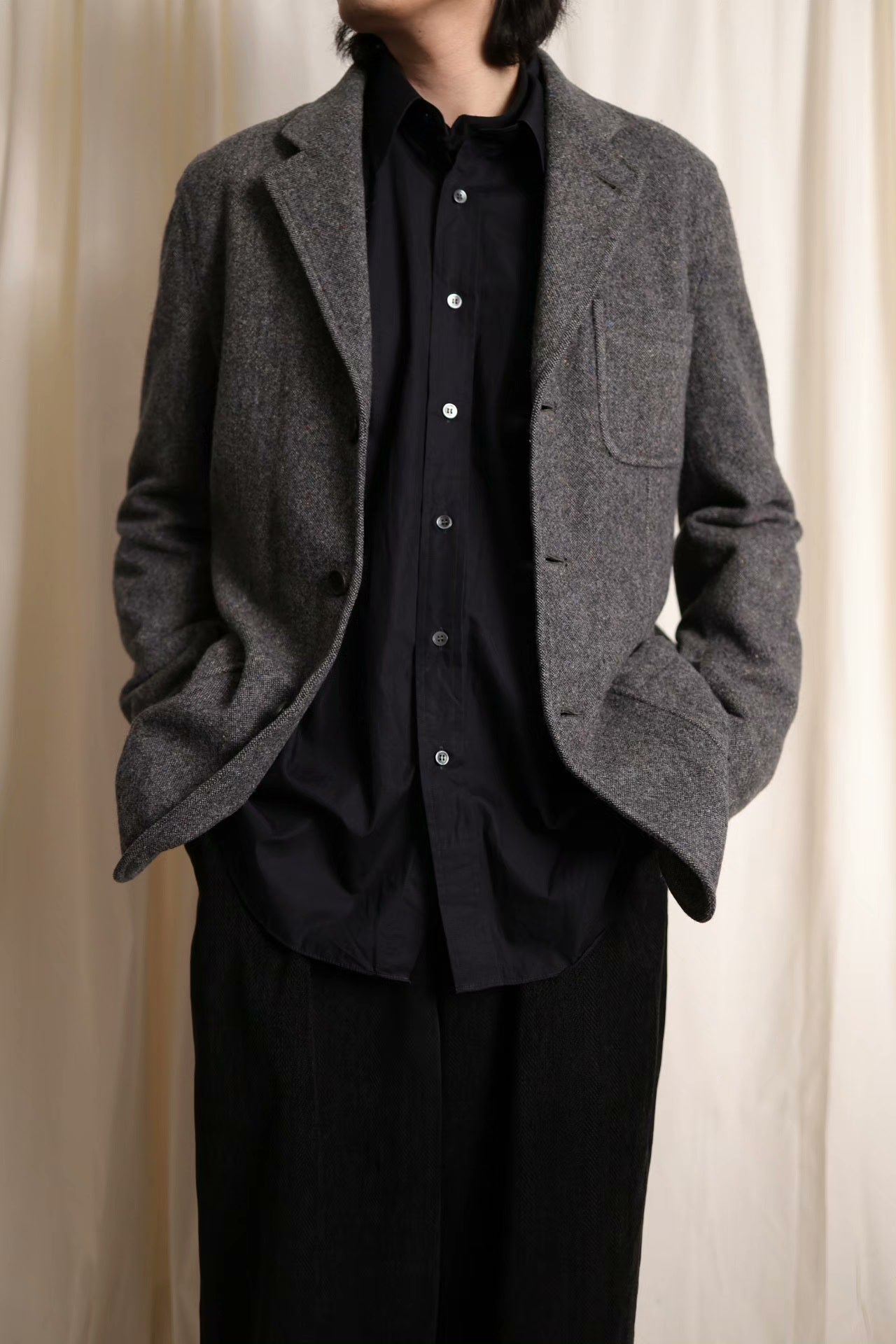 CDG Homme AD2004 Gray Wool Blazer
