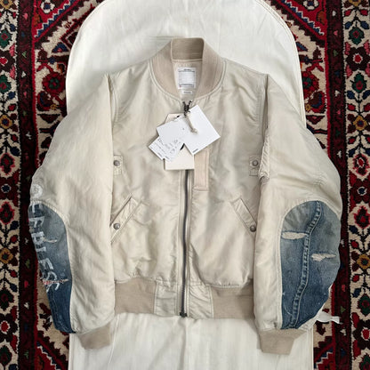 visvim thorson ma1 jacket in beige
