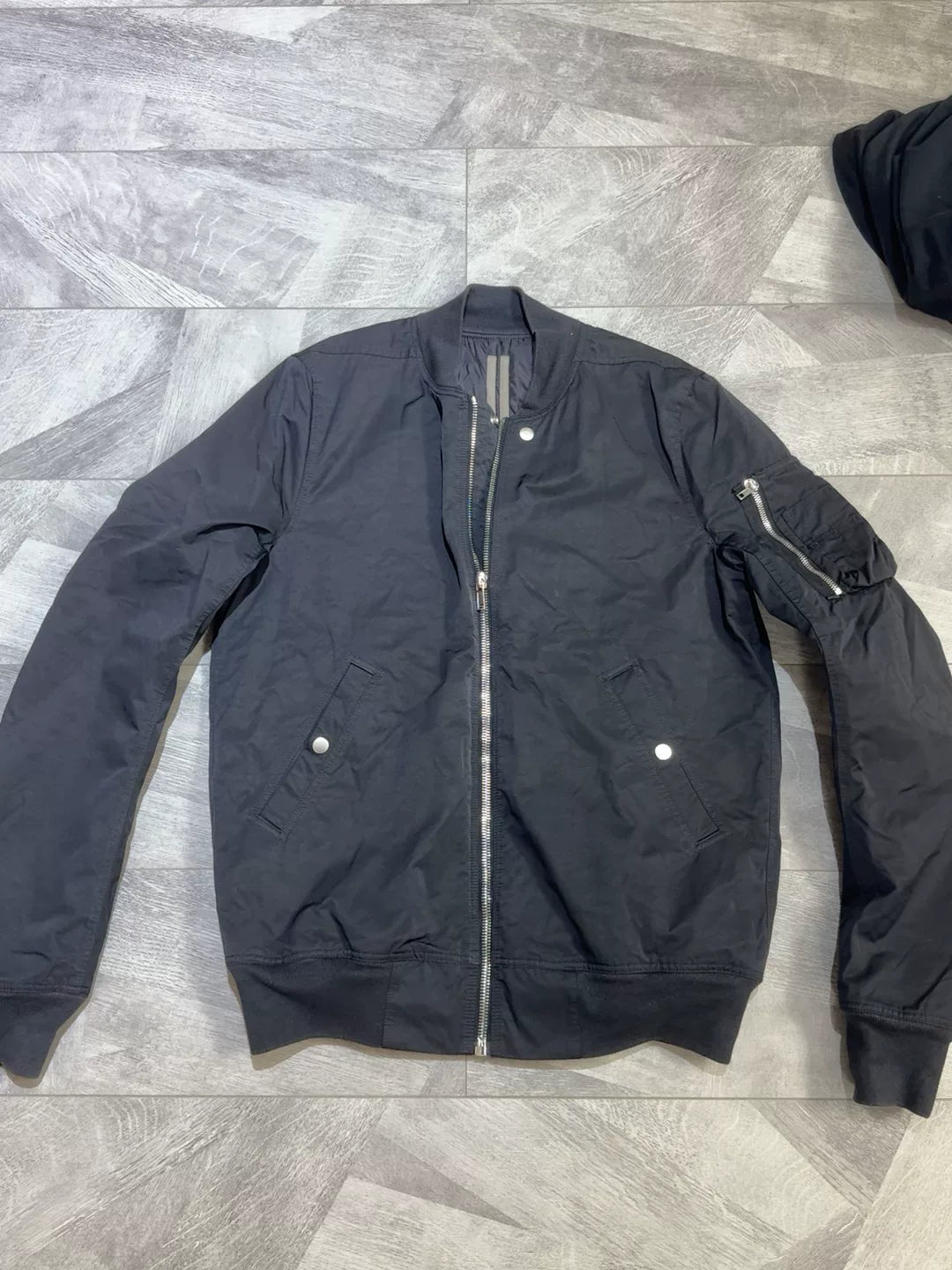 Rick Owens DRKSHDW Black MA1 Flight Jacket