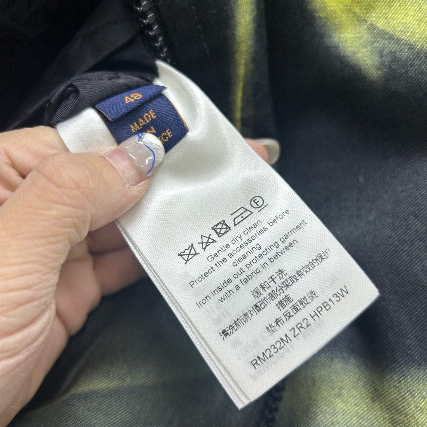 louis vuitton logo print jacket in unique color