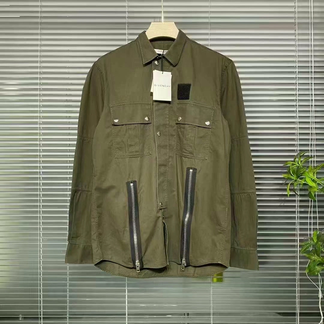 givenchy zip detail shirt jacket