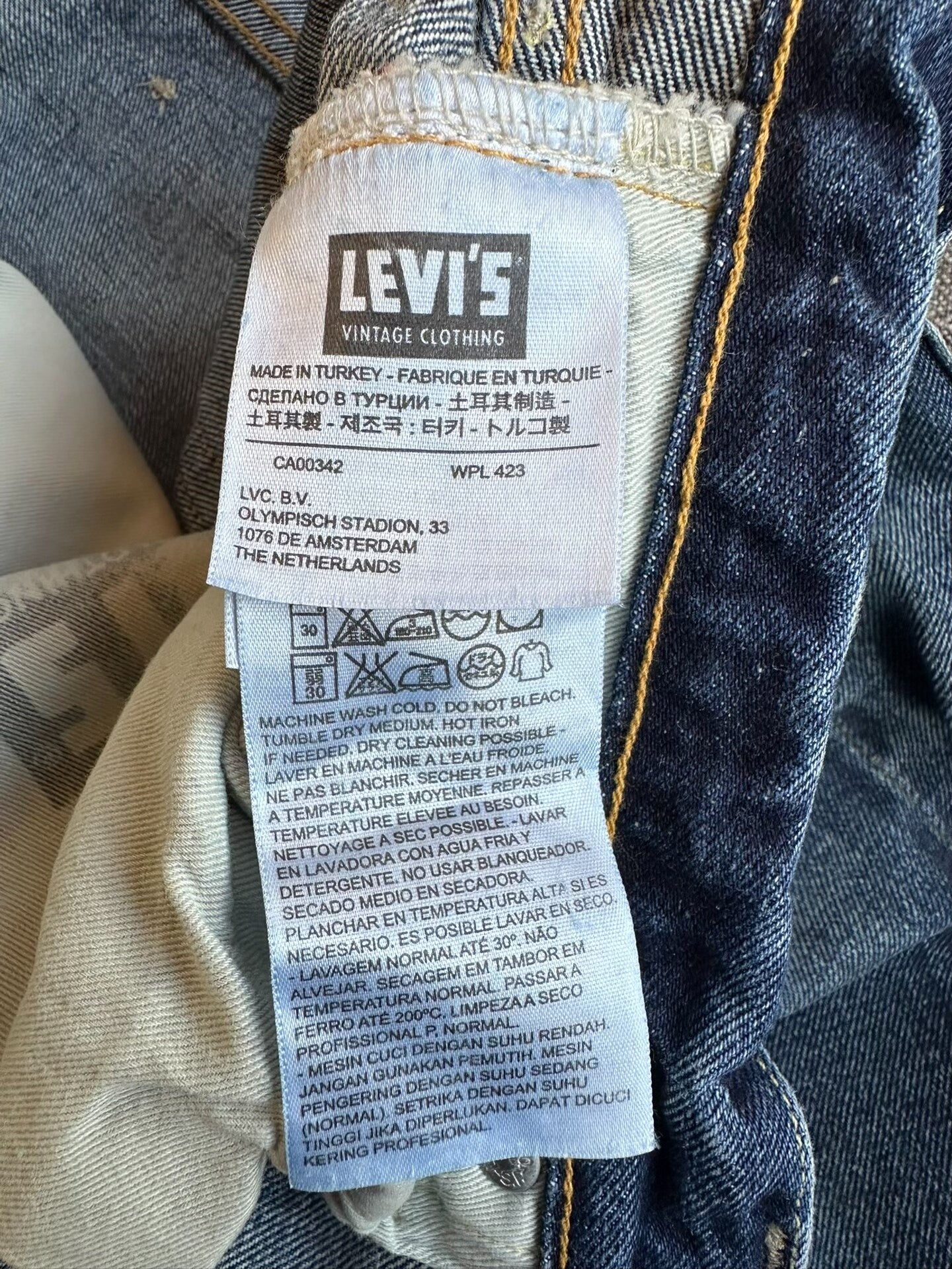 levi’s 1954 501zxx denim jeans