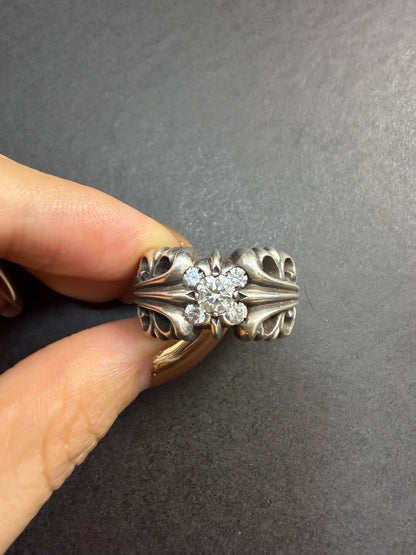 Chrome Hearts K&T Five Diamond Ring