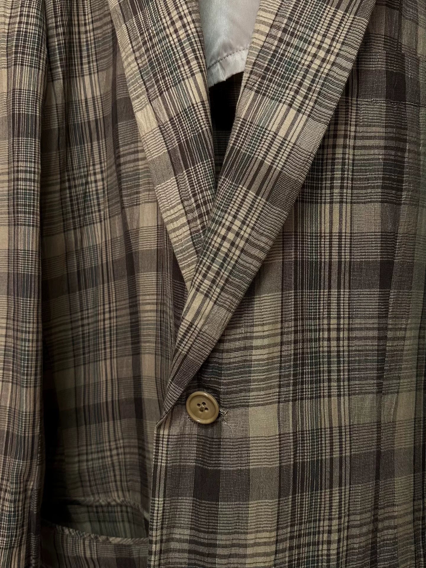 plaid linen jacket for men