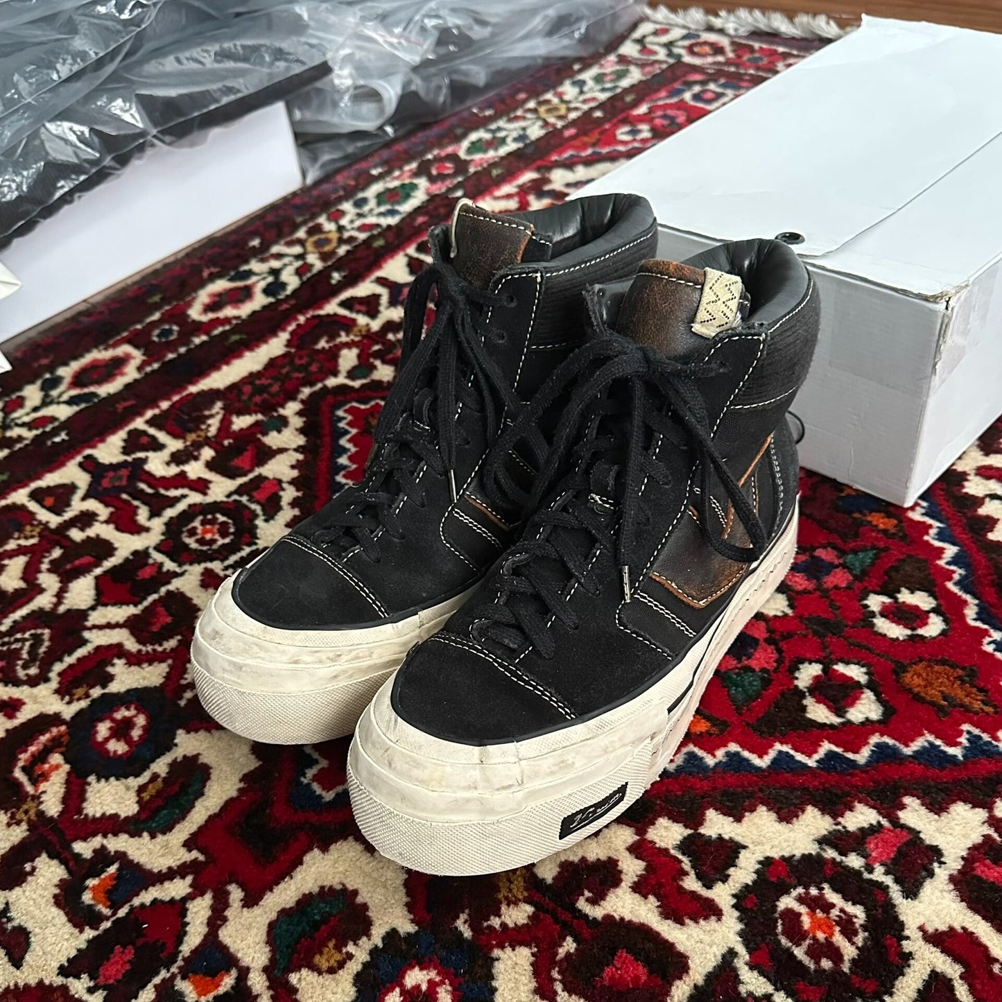 visvim zephyr hi g.patten canvas shoes