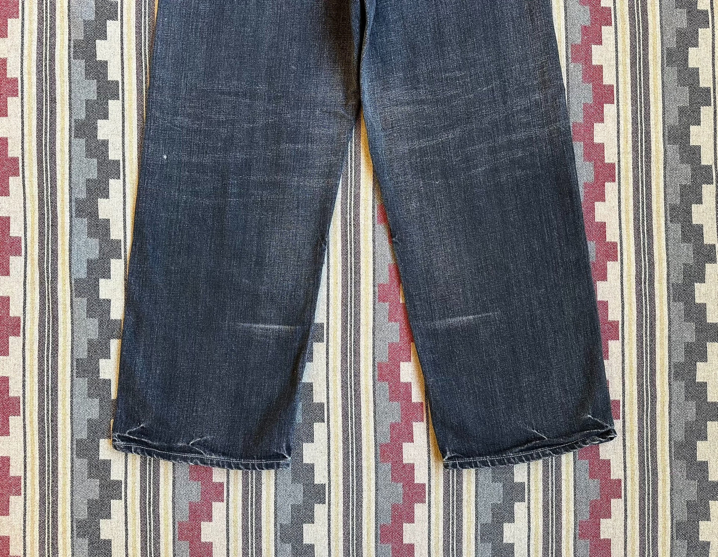 neighborhood washed denim vintage style pants
