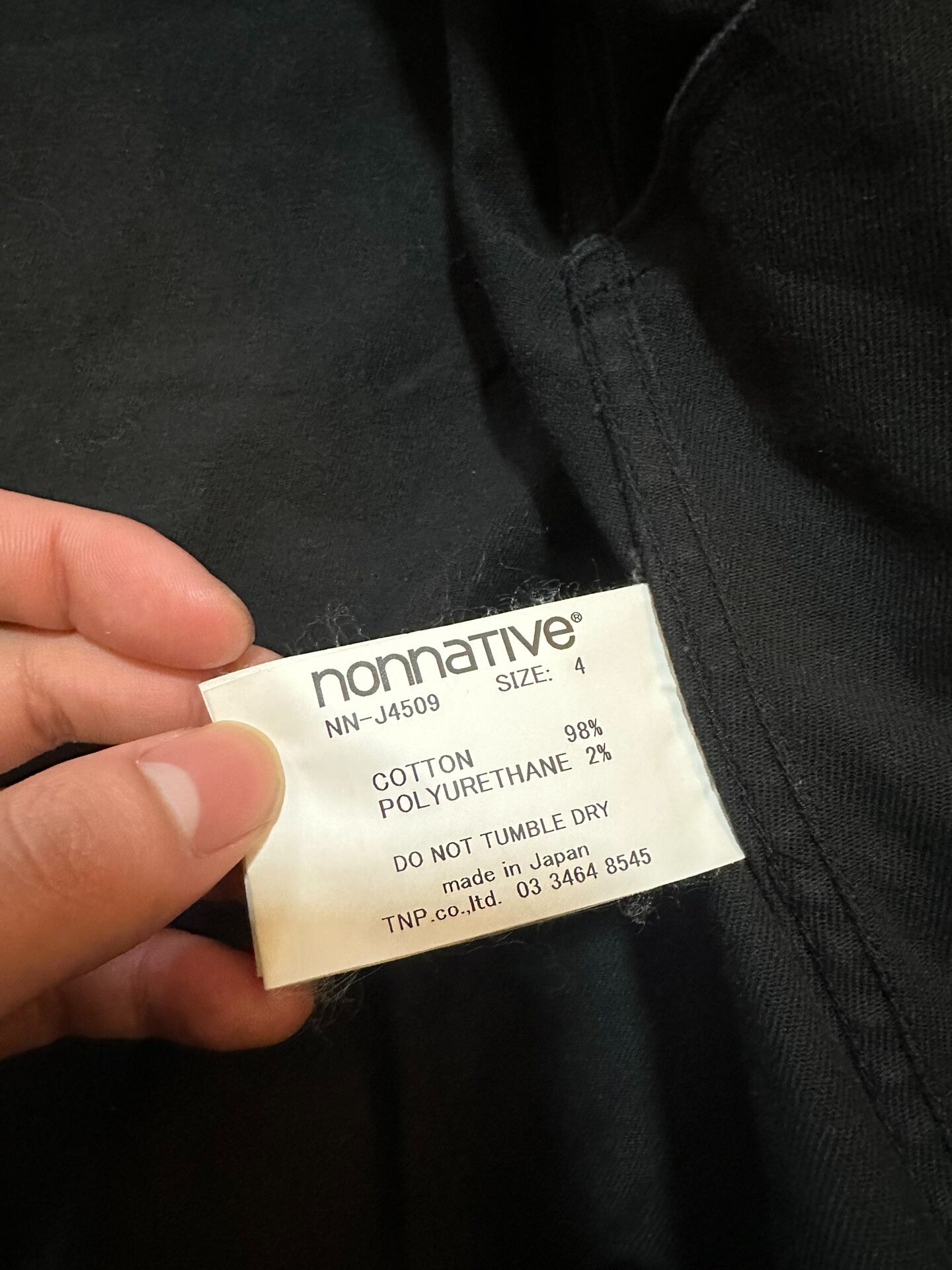 nonnative black jacket oversized available size 4