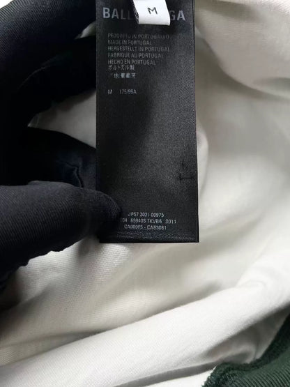 distressed balenciaga hoodie with logo