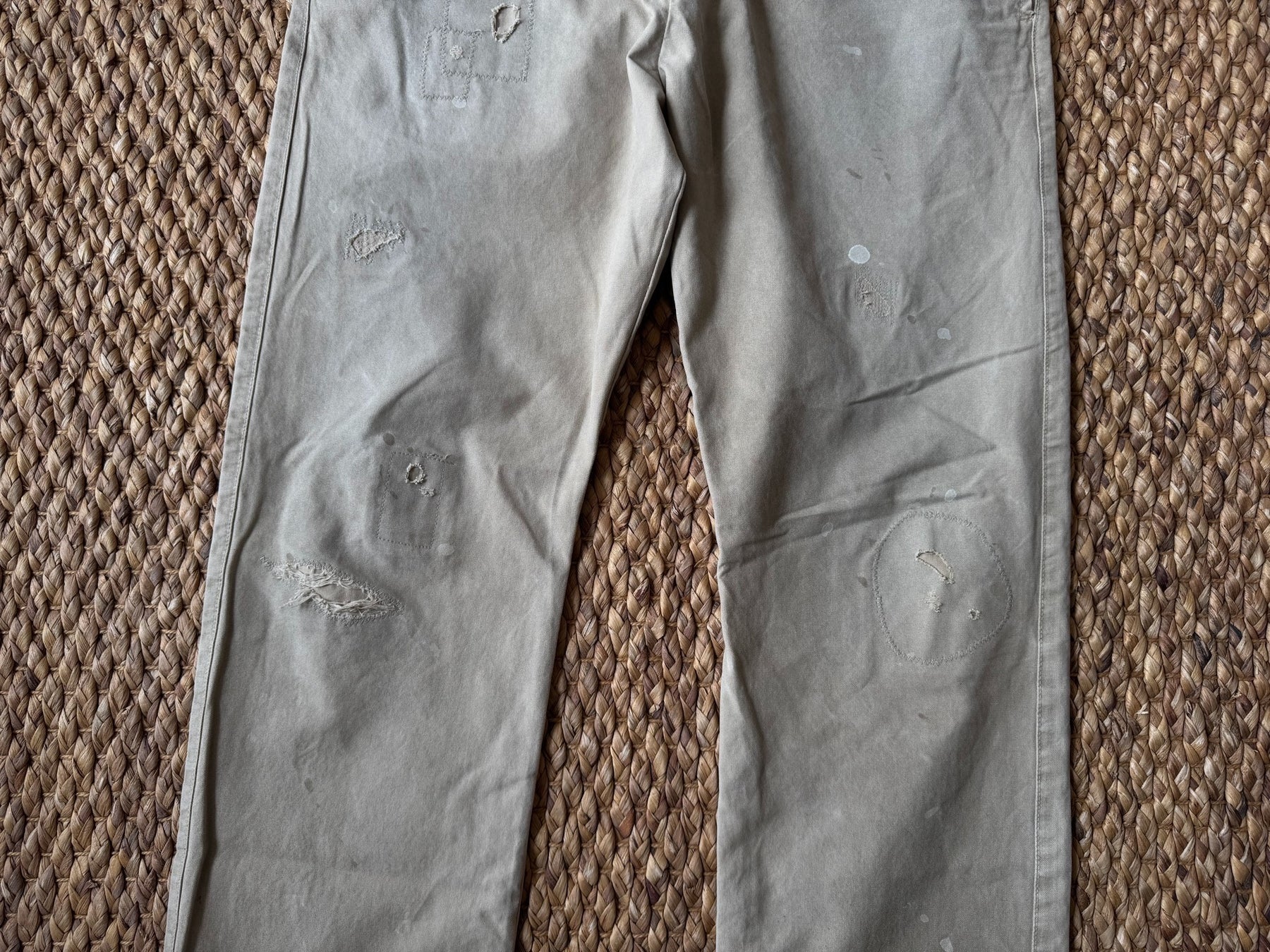 VISVIM 21SS TRAVAILLER BRACES PANTS DMGD