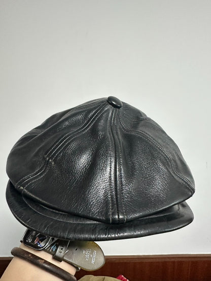 FREEWHEELERS Leather Newsboy Cap
