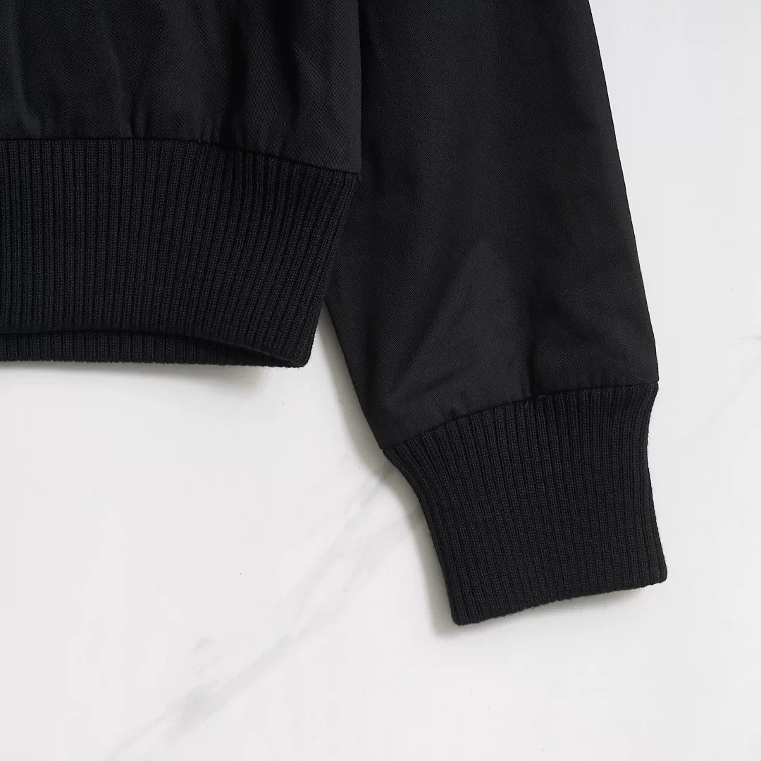 Saint Laurent Black Hooded Double-Zip Jacket