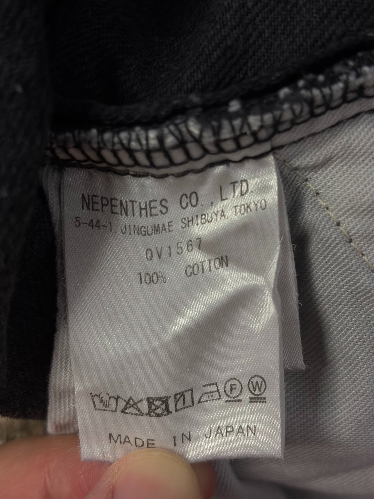 Needles x Beams Washed Denim Shorts