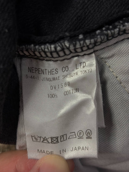 Needles x Beams Washed Denim Shorts