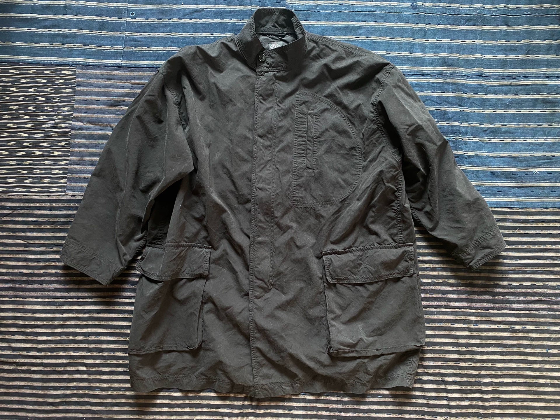 porter classic military coat in black