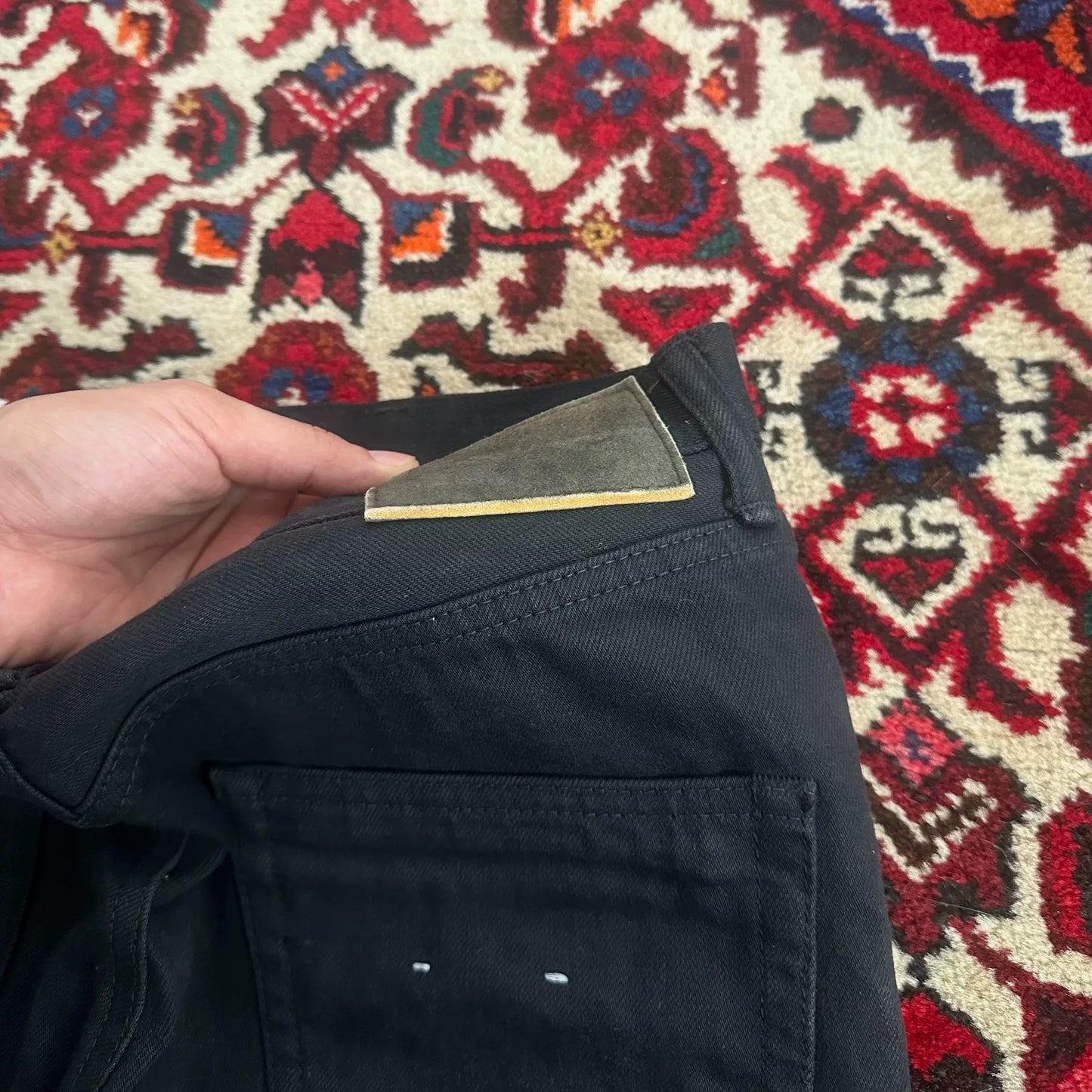 Visvim Black Wide-Leg Denim Pants