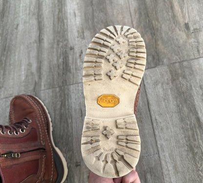 visvim grizzly high-top boots in red