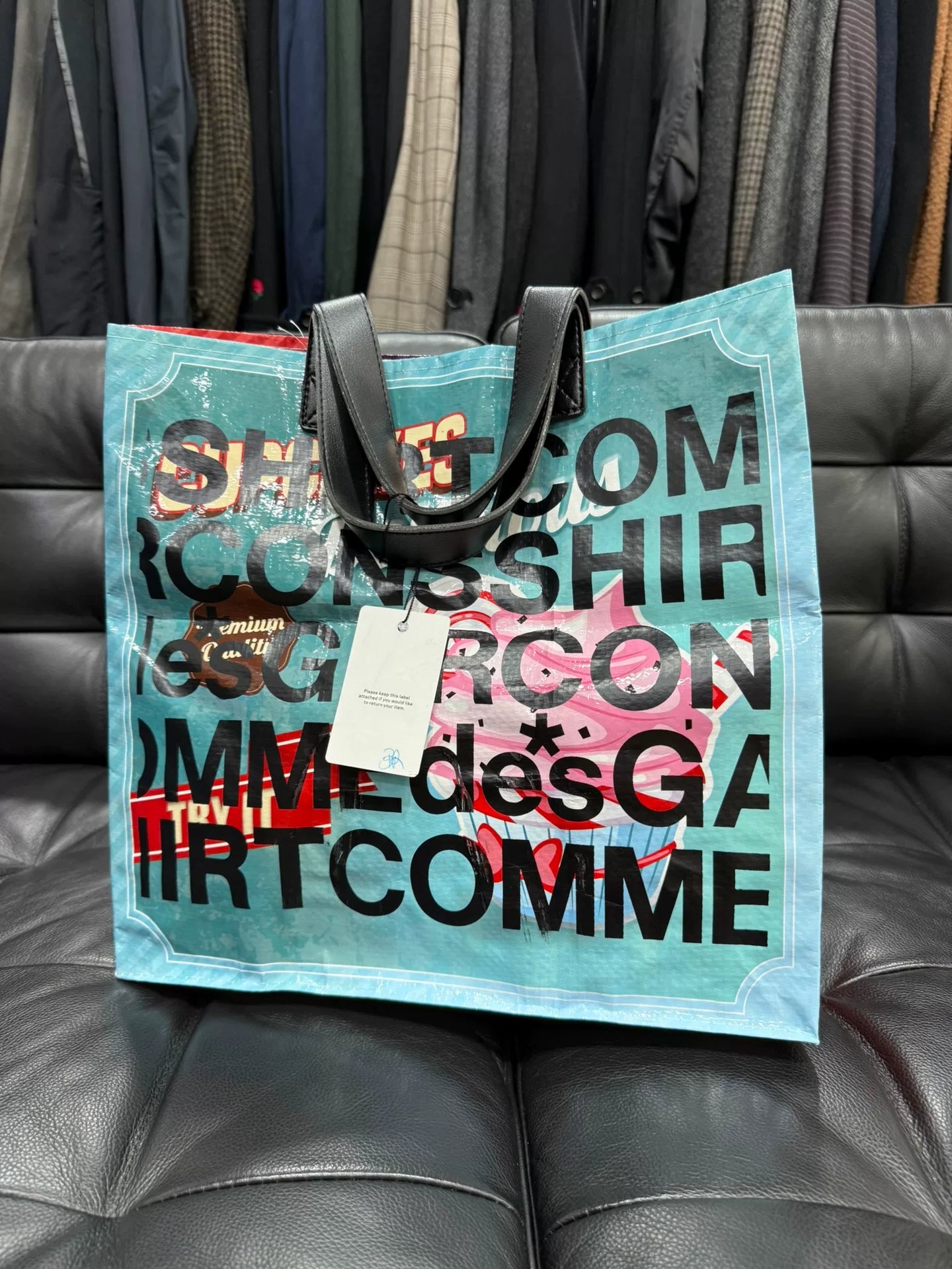 Comme des Garçons Cowhide Snake Skin Bag
