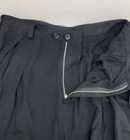 Y's Yohji Yamamoto Black Buttoned Shorts