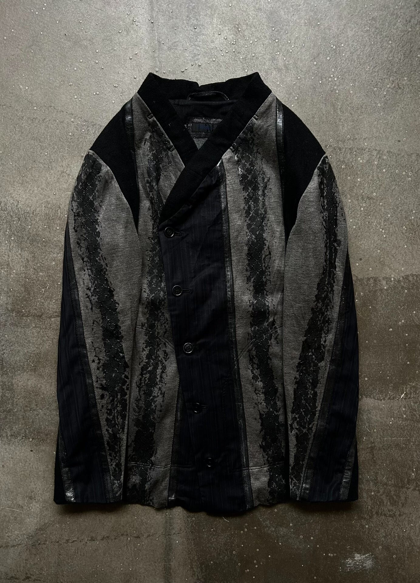 dark layered cardigan by Kohshin Satoh