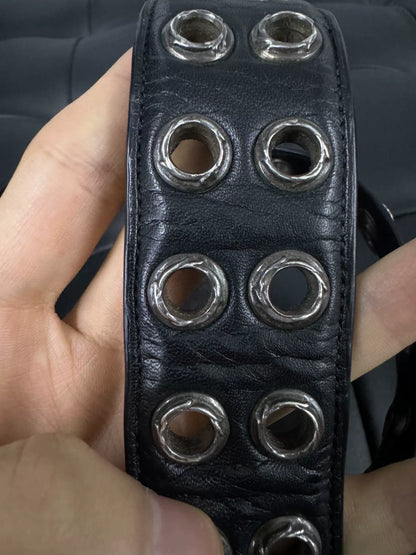 Chrome Hearts Punctured Belt with Silver Studs