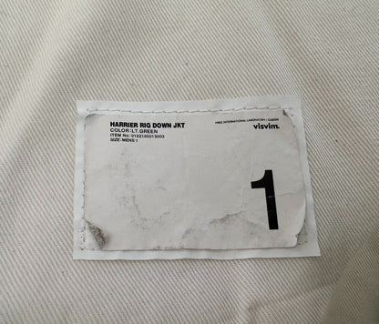 visvim harrier rig down jacket in beige