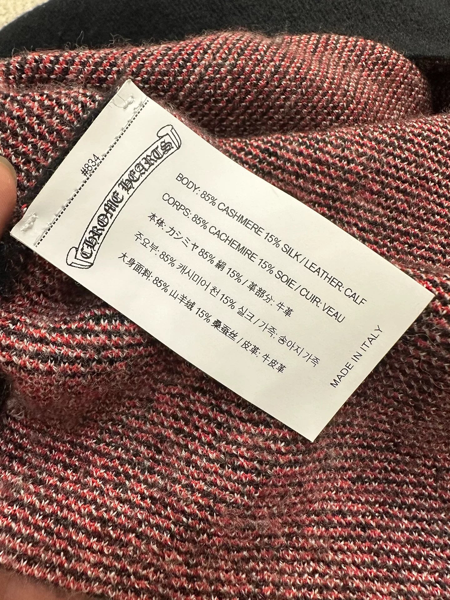 Chrome Hearts Mattyboy Red Cross Sweater