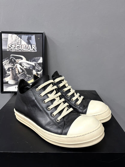 RickOwens Low-Top Leather Sneakers