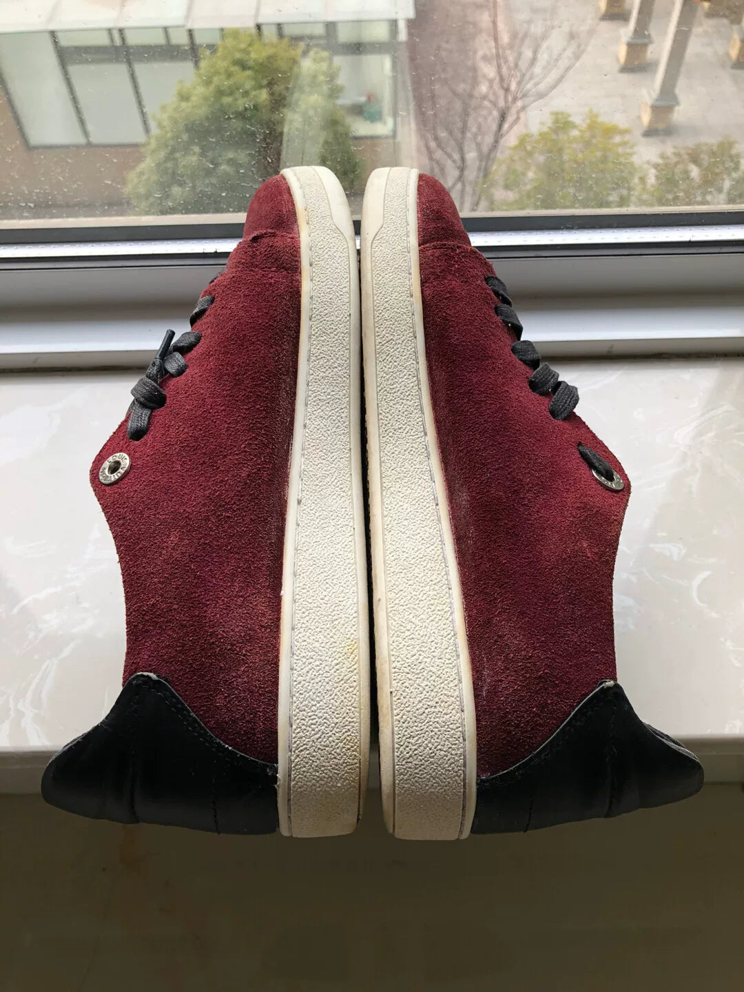Louis Vuitton Men's Burgundy Sneakers