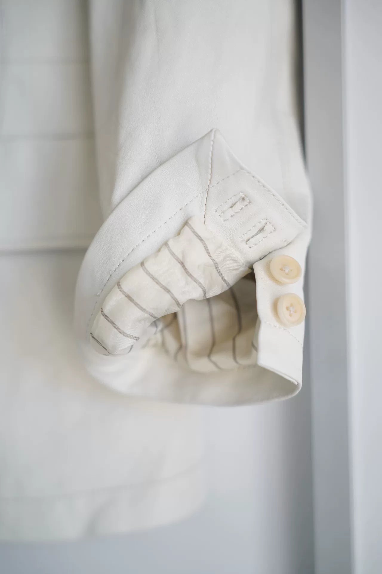 Yohji Yamamoto White Leather Suit Jacket