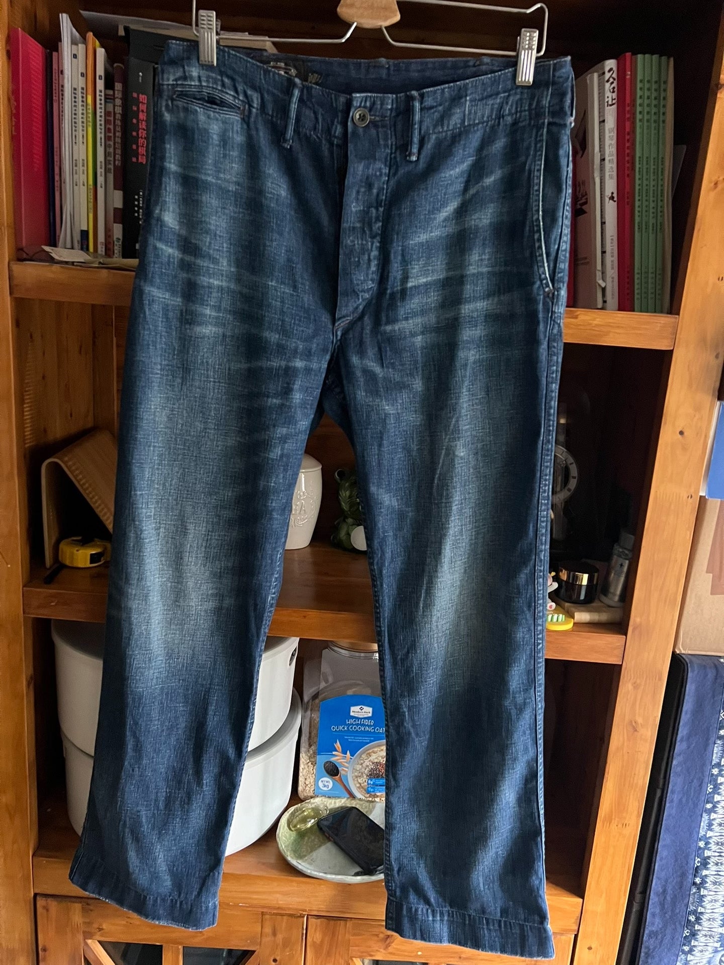 RRL Double RL Washed Distressed Officer Pants
