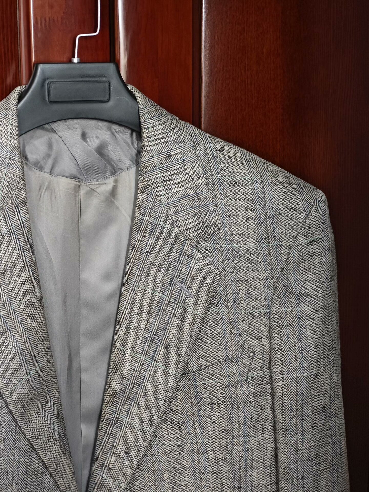 Zegna Gray Wool Linen Blazer