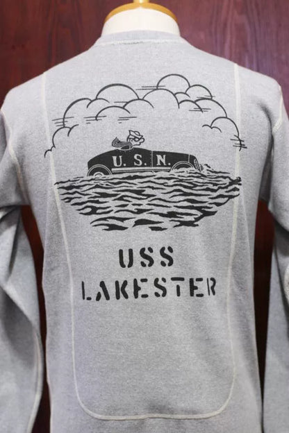 thick long sleeve tee with USN print