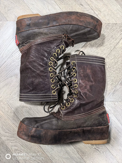 visvim decoy duck boots in brown color