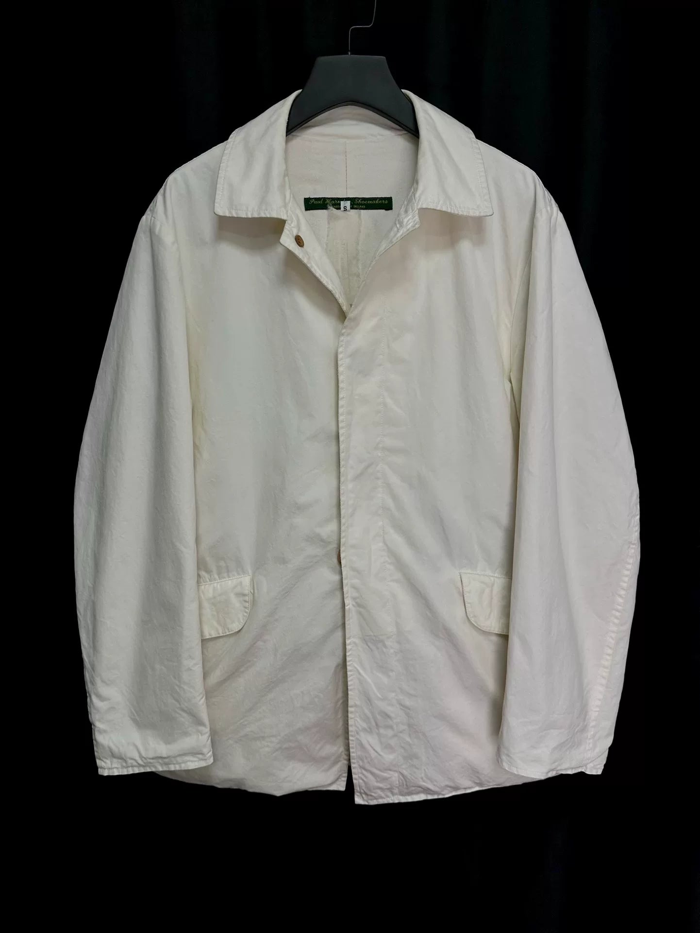 paul harnden classic mac coat in ivory