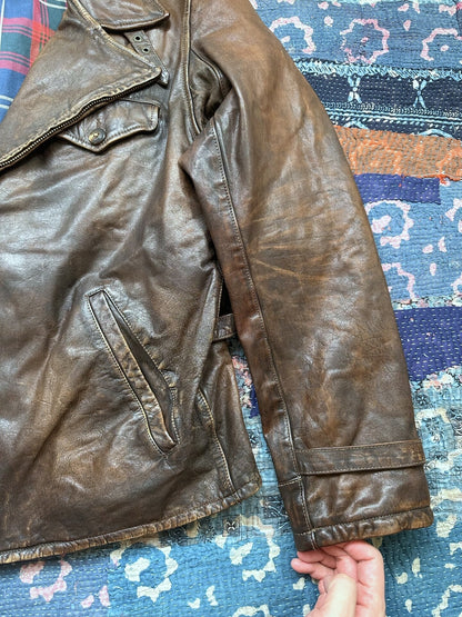 Polo Ralph Lauren RRL Slant Zip Leather Jacket