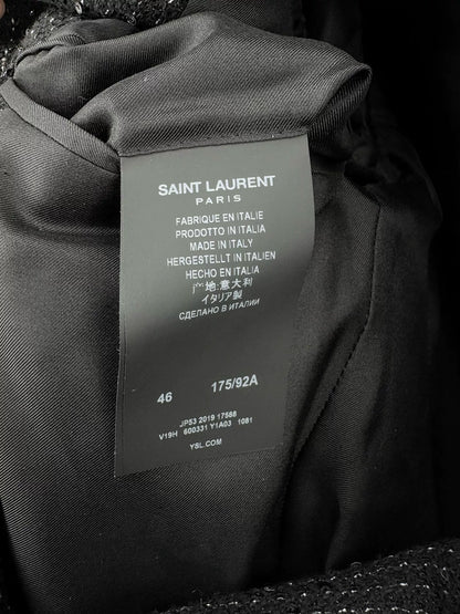 Saint Laurent Black Sequin Blazer