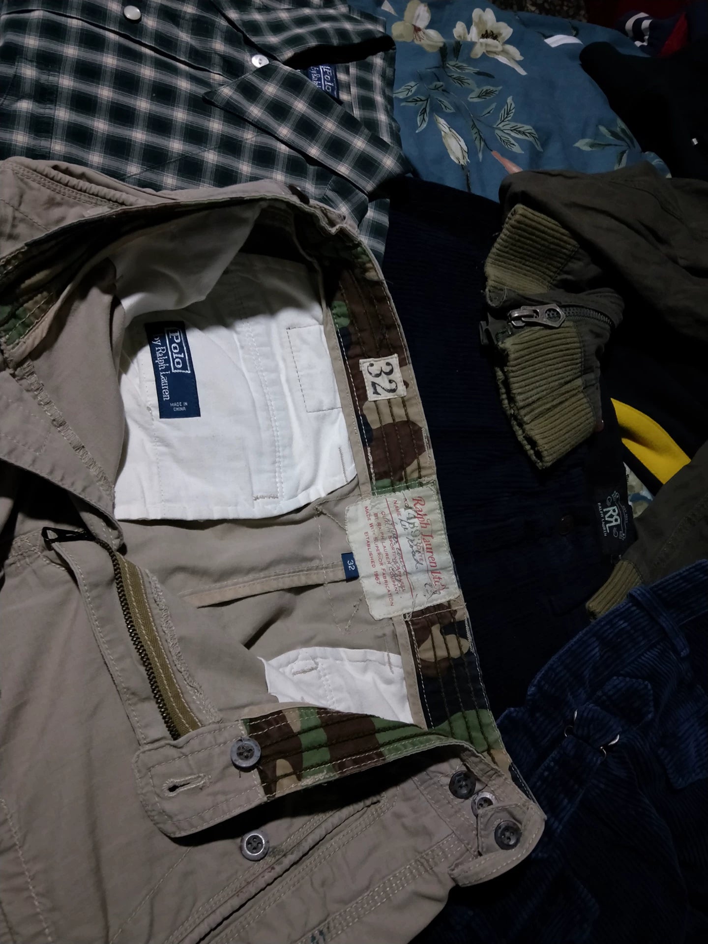 Ralph Lauren Vintage Distressed Hunting Fishing Shorts