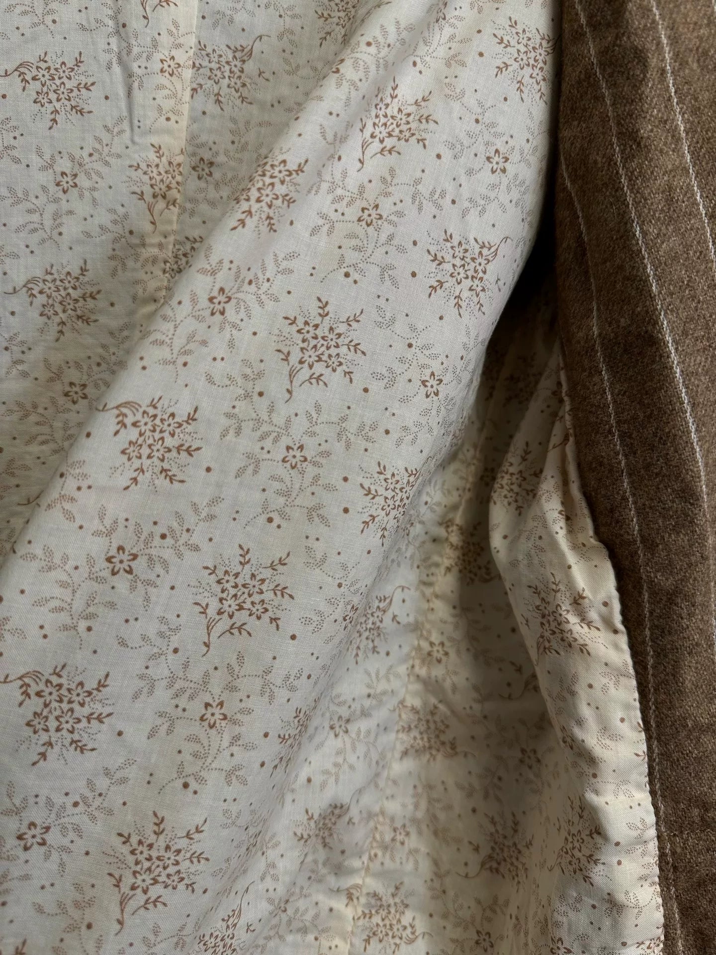 antique wool print coat by Geoffrey B SMALL