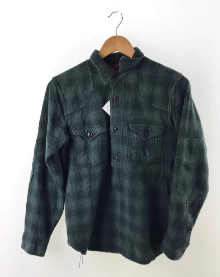 Freewheelers Wool Work Shirt Green Checkered