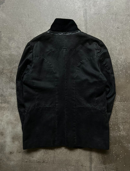 black double-breasted blazer jacket