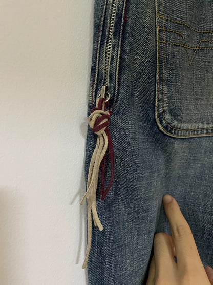 diesel wide-leg vintage denim pants