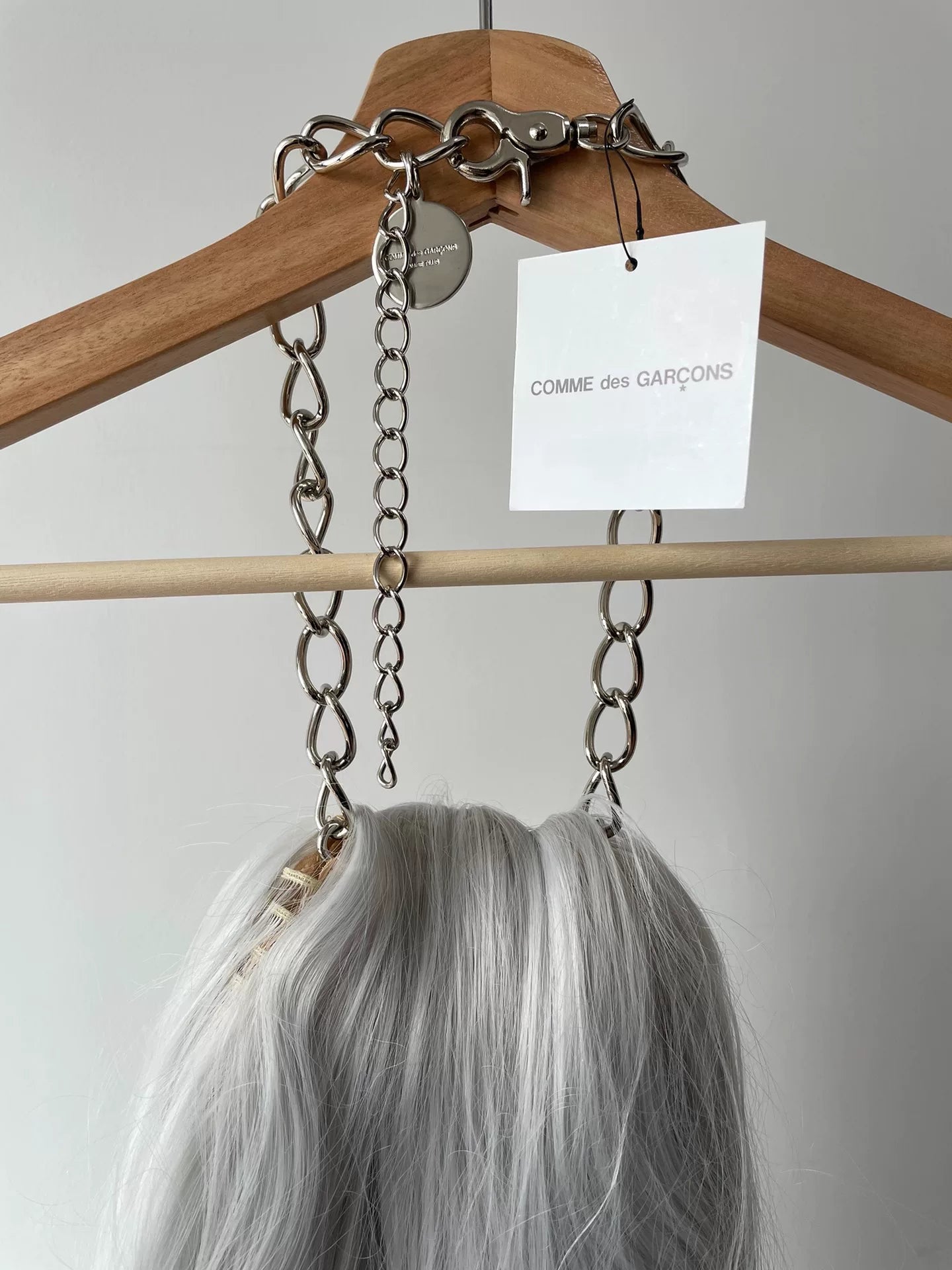 Comme des Garcons Silver Wig Necklace