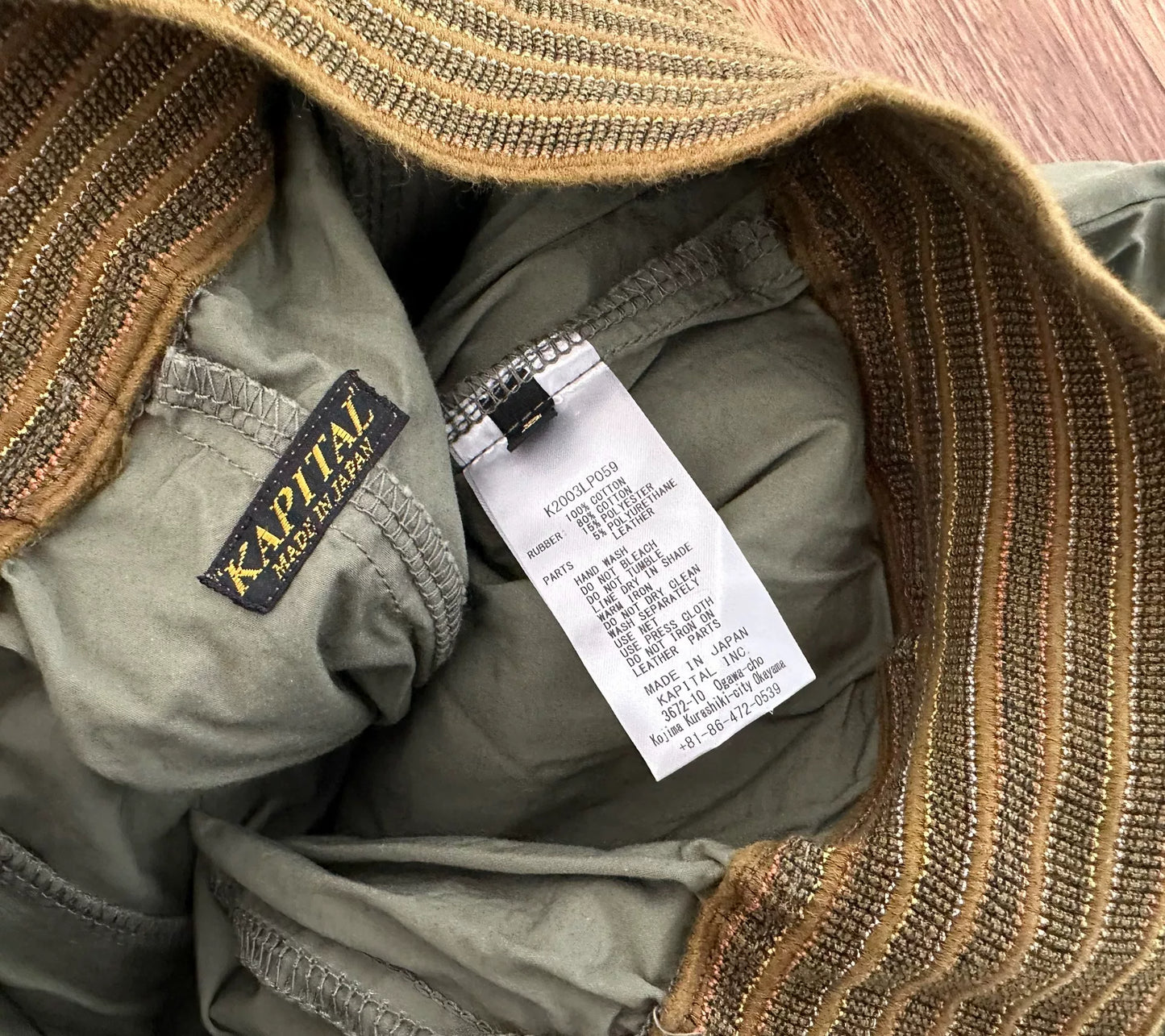 kapital vintage relaxed fit cargo pants